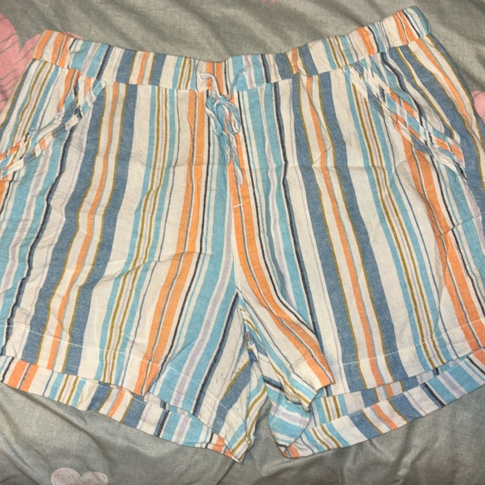NEVER WORN Briggs New York Multicolor Striped Women's Shorts